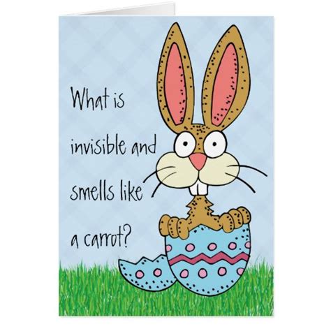 Funny Easter Bunny Joke Greeting Card | Zazzle