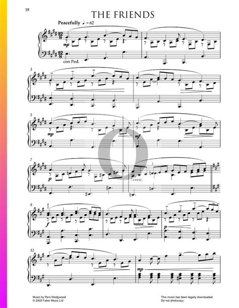 The Friends (Pam Wedgwood) Piano Sheet Music - OKTAV