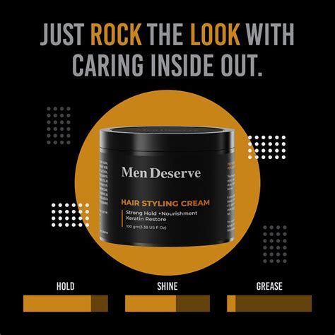 Best Hair Styling Cream For Men Strong Hold Keratin Restore Men Deserve