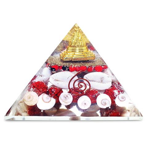 Buy HOME GENIE Natural Orgone Gomti Chakra Shree Yantra Pyramid With