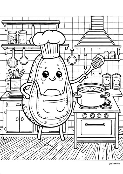 Desenhos De Cozinha Para Colorir E Imprimir Gratuitamente