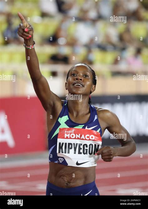 Kenya S Faith Kipyegon Celebrates After Winning The Women S 1000 Meter