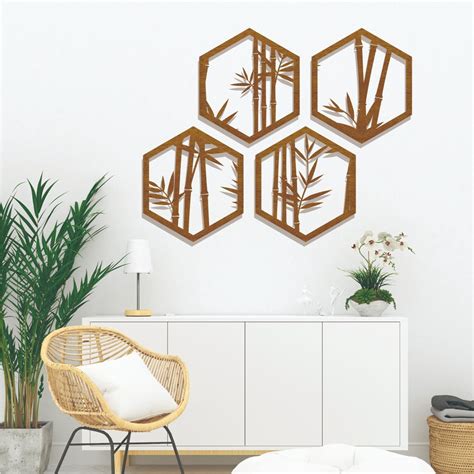 Hiasan Dinding Kayu Wooden Wall Hanging Display Living Room Aesthetic