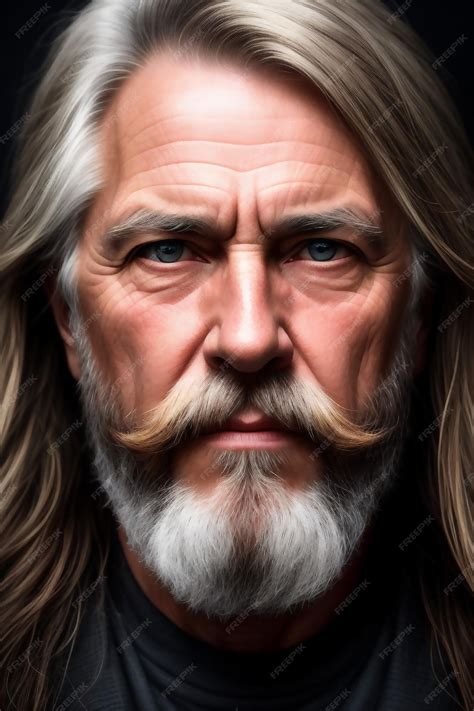Premium Photo Portrait Of A Old Man High Detailed Old Man Illustration