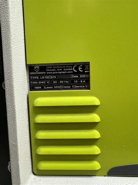 Used Gravotech Ls100 35 Watt Laser Engraver For Sale