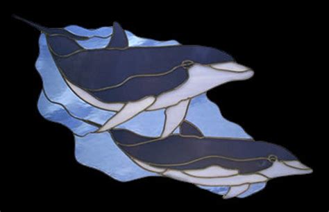 Stained Glass Dolphin Dolphin Decor Dolphin Design Dolphin Etsy