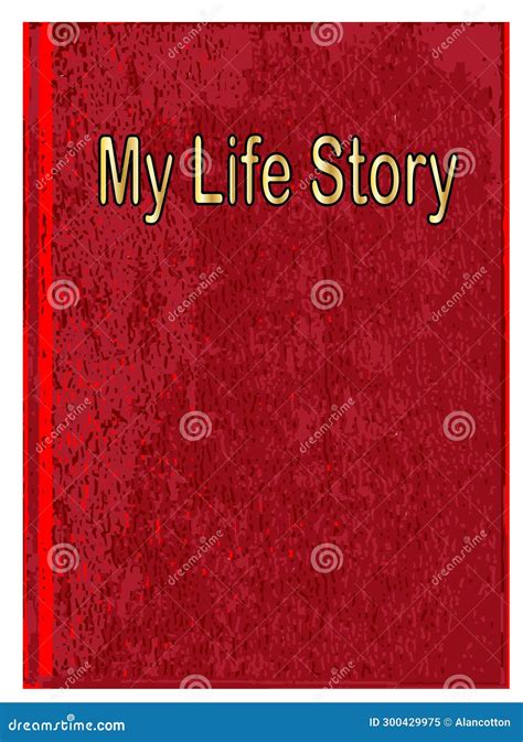 My Life Story Red Book Cover Stock Illustration - Illustration of book ...