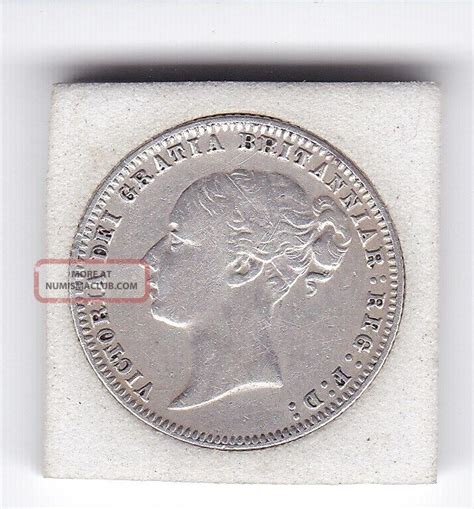 Queen Victoria Sixpence D Sterling Silver British Coin