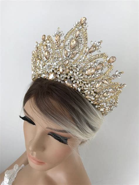 Silver Or Gold Tiara Bridal Crown Crystal Wedding Tiara Etsy