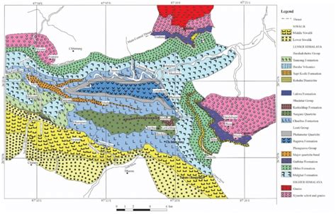 Geological map of Tribeni-Dharan-Dhankuta region (modified after ...