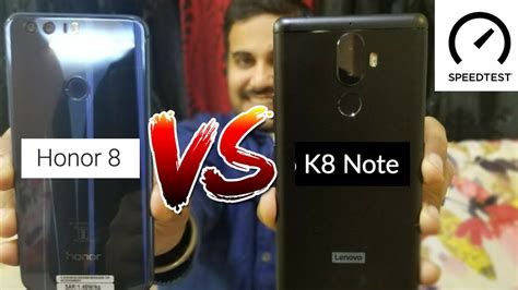 Honor 8 VS Lenovo K8 Note Speedtest Comparison In Hindi YouTube