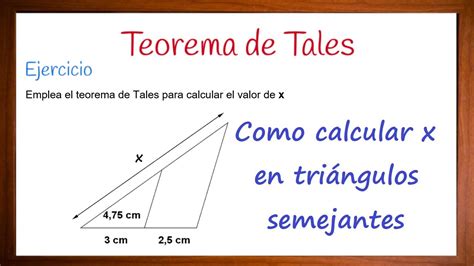 Ejercicios de teorema de Tales Triángulos semejantes YouTube