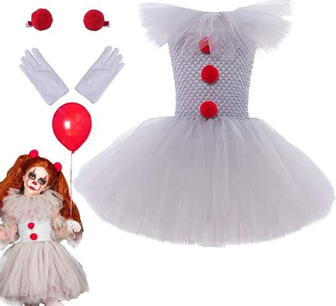 Costume Da Clown Spaventoso Da Ragazza Carino Costume Da Clown Horror