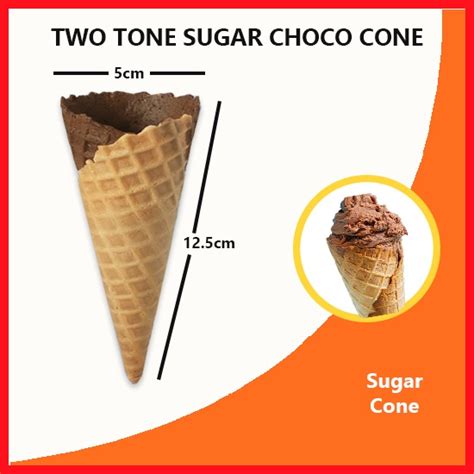 Two Tone Choco Cone Ice Cream Cone Sugar Sweet Cone Shopee Philippines