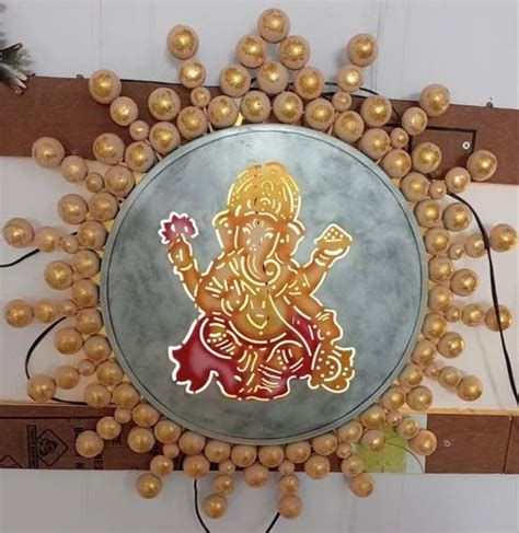 Golden Iron Ganesha Wall Art Size 26 5 26 5 Inches At Rs 2009 In Jaipur