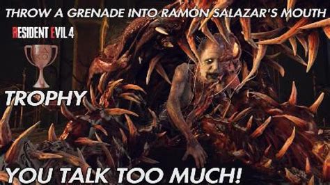 Throw A Grenade Into Ram N Salazar S Mouth You Talk Too Much Trophy