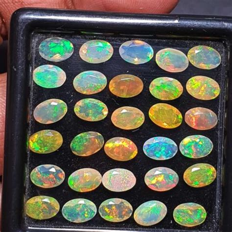 Natural Ethiopian Opal Cut Multi Fire Opal Loose Gemstone Lot Pcs