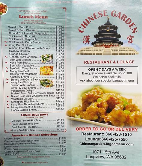 Online Menu Of Chinese Garden Restaurant Restaurant Longview