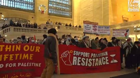 Pro Palestinian Activists March To Major Nyc Transportation Hubs Disrupting Traffic In The Big