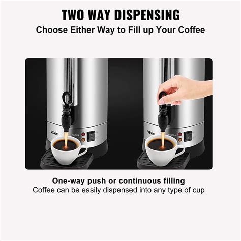 Commercial Coffee Urn Cups Stainless Steel Large Coffee Dispenser