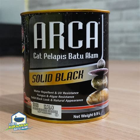 Jual ARCA Coating Cat Pelapis Batu Alam SOLID BLACK Shopee Indonesia