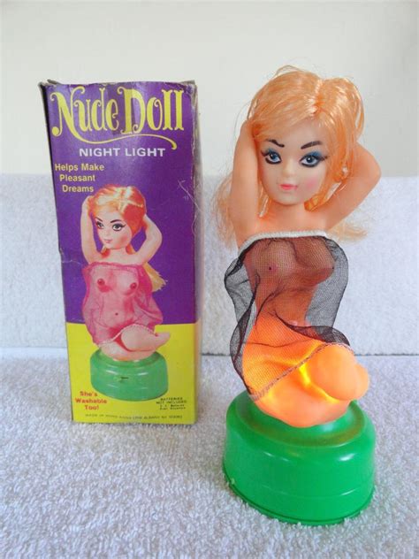 Vintage Adult Risque Erotic Pin Up Nude Doll Night Light In Box Works