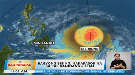 Surigae Enters PAR Now Called Severe Tropical Storm Bising PAGASA