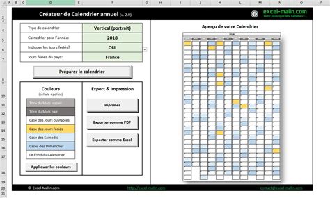 Calendrier Scolaire 2023 2024 Excel Et PDF Modifiable Et Gratuit