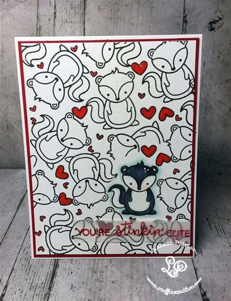 Adorable Skunk Valentine Card