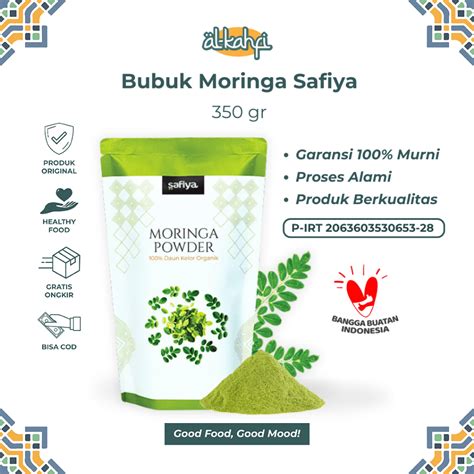 Jual Serbuk Daun Kelor 350 Gram Safiya Asli Bubuk Moringa Powder Herbal