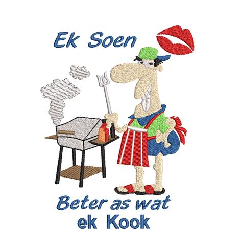 Afrikaans Braai Designs Set Of 4 Stitchbox Creations