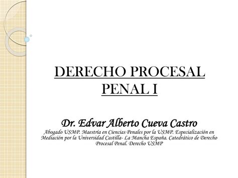 Ppt Derecho Procesal Penal I Powerpoint Presentation Free Download