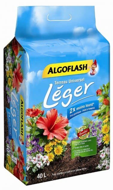 TERREAU UNIVERSEL LEGER ALGOFLASH 40L Jardinerie BONCAP