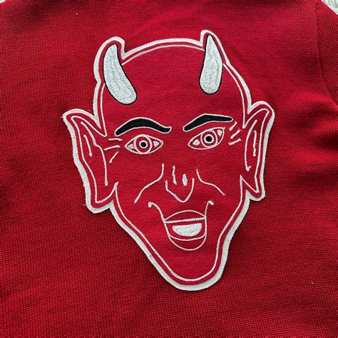 1950s Devil Patch Cardigan Arachnid Vintage