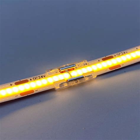 Luksus COB LED Strip Connector 8mm Zonder Solderen Rechte Verbinder