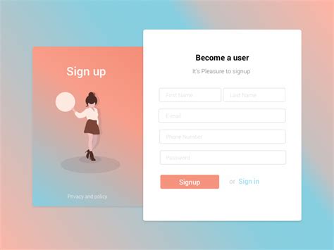 #website Sign Up screen :: Behance