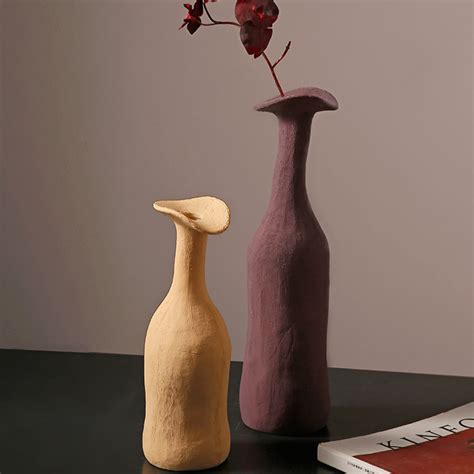 1pcs Modern Creative Ceramic Vase Minimalist Morandi Colored Vases