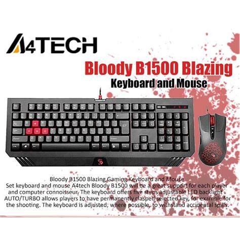 Мишка и клавиатура a4tech bloody blazing b1500 a4 b1500 b110 + v9c ...