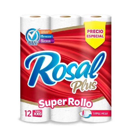 PAPEL HIGIENICO ROSAL PLUS SUPER ROLLO