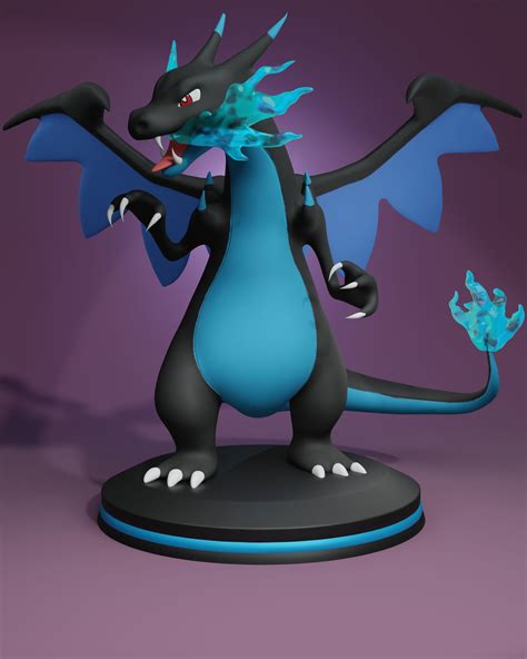 Télécharger fichier STL Pokemon Mega Charizard X avec coupures et