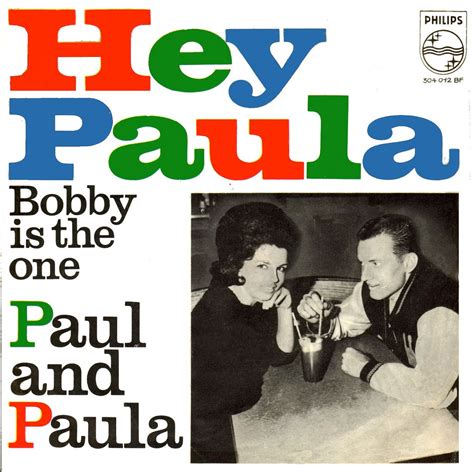 Paul and Paula – “Hey Paula” and “Young Lovers” German single covers - Fonts In Use