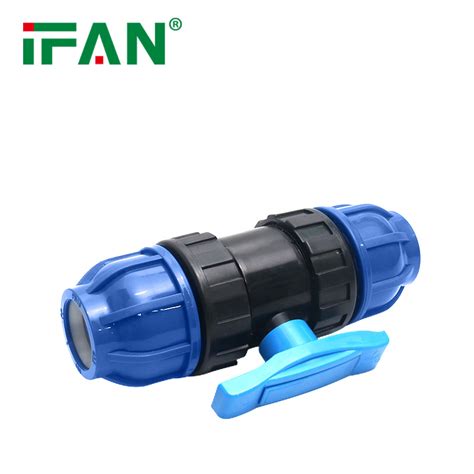 Ifan Plastic Hdpe Pn Compression Fitting Pp Double Union Ball Valve