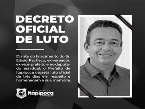 Prefeito de Itapipoca Decreta Luto Oficial de Três Dias