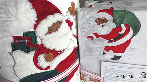 Christmas Bedding We love! | Pottery Barn Black Santa Sheets Review ...