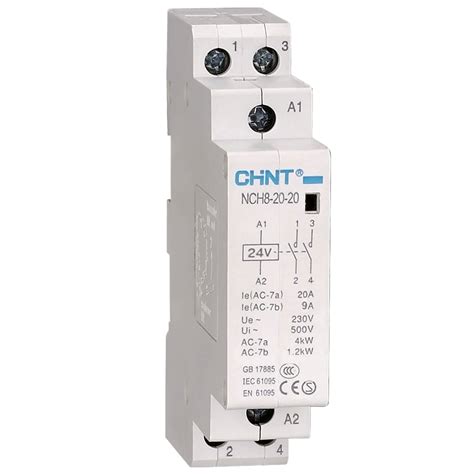 Bỏ Sỉ Khởi Động Từ Contactor Cài Thanh Ray Chint 2NO 25A NCH825 20 24V