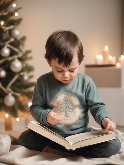 Premium Free Ai Images Kid Opens Christmas Present Gets Book By Hegel