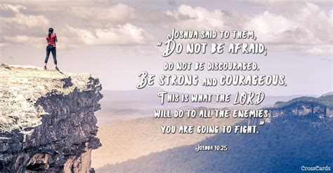 Free Joshua 10 25 Do Not Be Afraid Ecard Email Free Personalized