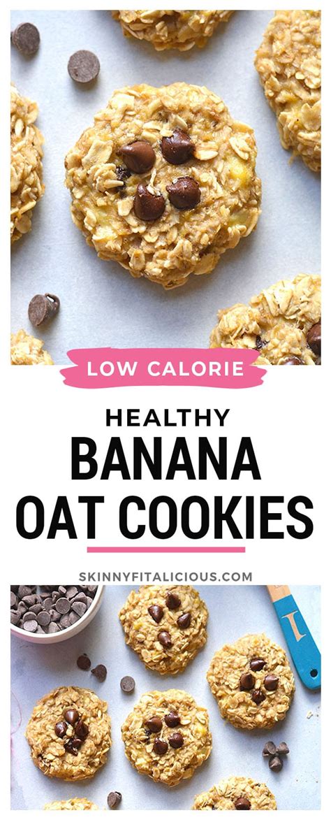 Healthy Banana Oat Cookies Low Calorie Gf Skinny Fitalicious®