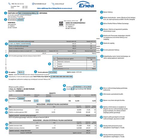 Faktury I Rozliczenia Za Energi Elektryczn Enea Dla Firmy