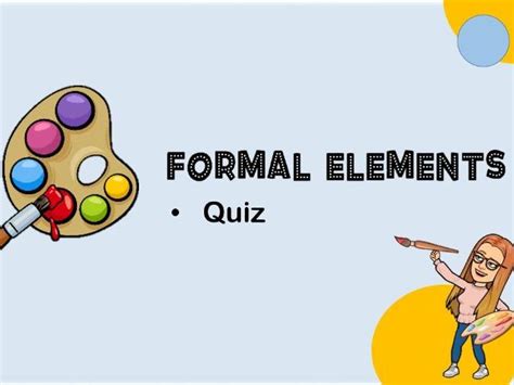 Visual Elements Art Quiz Teaching Resources